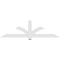 Ekena Millwork Redmond Architectural Grade PVC Gable Bracket, 72"W x 21"H x 2"D x 4"F, 7/12 Pitch GBP072X21X0204RED00 - alternate 2